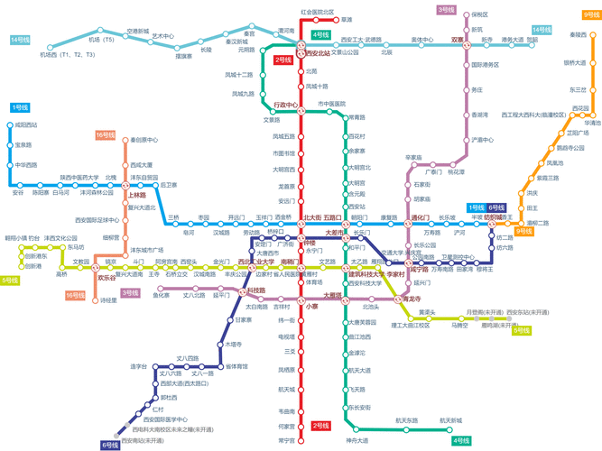 西安地铁线路图,西安地铁线路图最新版2023-第2张图片-呼呼旅行网