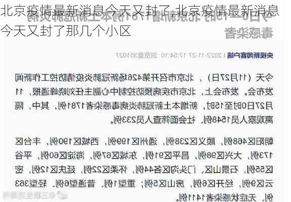 北京疫情最新消息今天又封了,北京疫情最新消息今天又封了那几个小区-第3张图片-呼呼旅行网