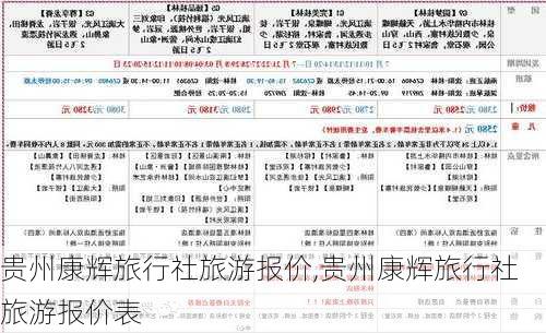 贵州康辉旅行社旅游报价,贵州康辉旅行社旅游报价表-第1张图片-呼呼旅行网