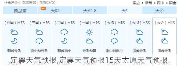 定襄天气预报,定襄天气预报15天太原天气预报-第3张图片-呼呼旅行网