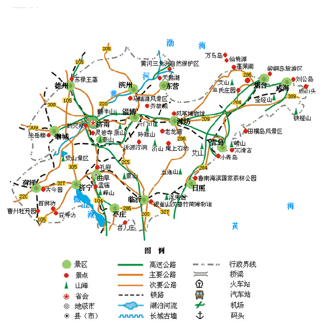 山东景点大全旅游景点,山东景点大全旅游景点地图-第2张图片-呼呼旅行网