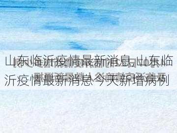 山东临沂疫情最新消息,山东临沂疫情最新消息今天新增病例