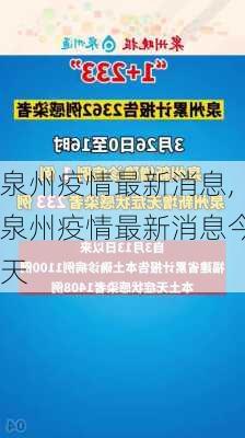 泉州疫情最新消息,泉州疫情最新消息今天-第3张图片-呼呼旅行网