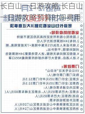 长白山一日游攻略,长白山一日游攻略预算时间费用-第1张图片-呼呼旅行网