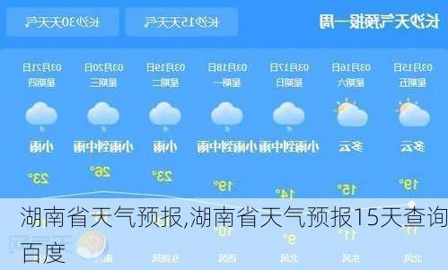 湖南省天气预报,湖南省天气预报15天查询百度