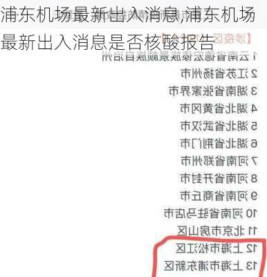 浦东机场最新出入消息,浦东机场最新出入消息是否核酸报告-第1张图片-呼呼旅行网