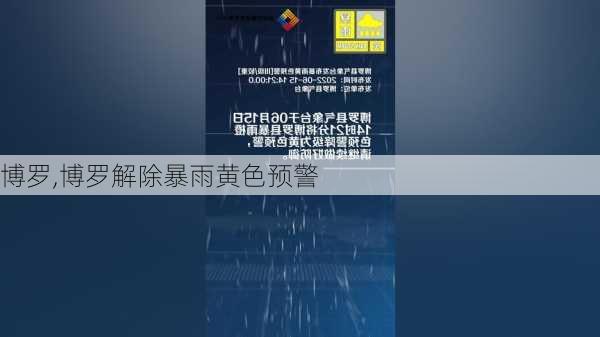 博罗,博罗解除暴雨黄色预警