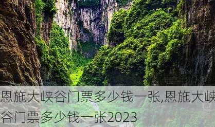 恩施大峡谷门票多少钱一张,恩施大峡谷门票多少钱一张2023-第2张图片-呼呼旅行网