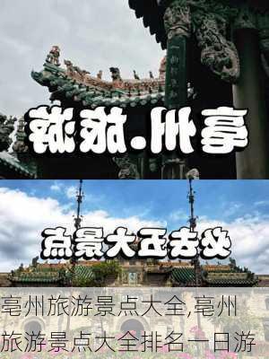 亳州旅游景点大全,亳州旅游景点大全排名一日游-第2张图片-呼呼旅行网