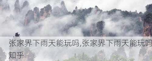 张家界下雨天能玩吗,张家界下雨天能玩吗知乎-第2张图片-呼呼旅行网