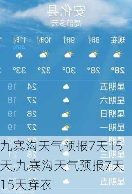 九寨沟天气预报7天15天,九寨沟天气预报7天15天穿衣-第1张图片-呼呼旅行网