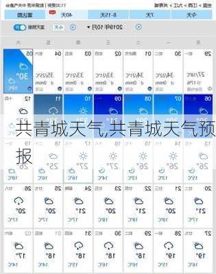 共青城天气,共青城天气预报