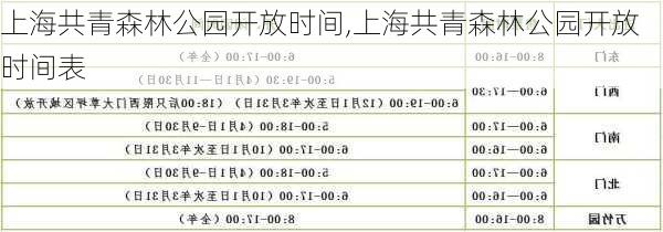 上海共青森林公园开放时间,上海共青森林公园开放时间表-第1张图片-呼呼旅行网