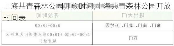 上海共青森林公园开放时间,上海共青森林公园开放时间表-第2张图片-呼呼旅行网