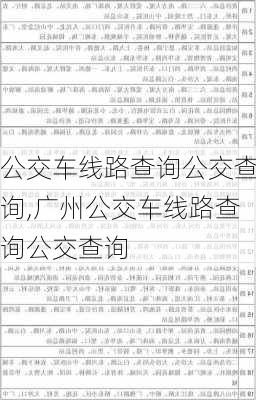 公交车线路查询公交查询,广州公交车线路查询公交查询-第1张图片-呼呼旅行网