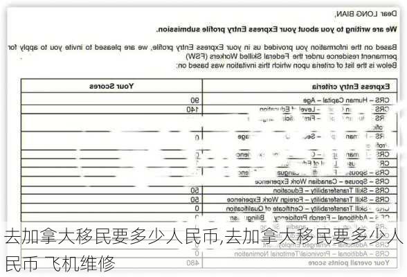 去加拿大移民要多少人民币,去加拿大移民要多少人民币 飞机维修-第3张图片-呼呼旅行网