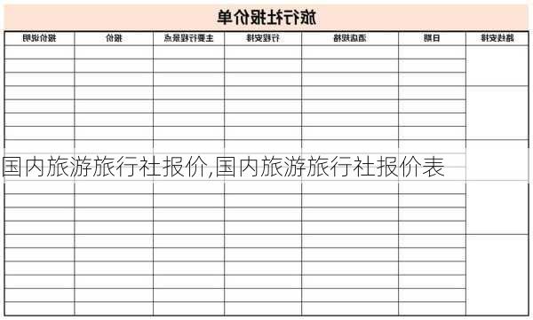 国内旅游旅行社报价,国内旅游旅行社报价表-第2张图片-呼呼旅行网