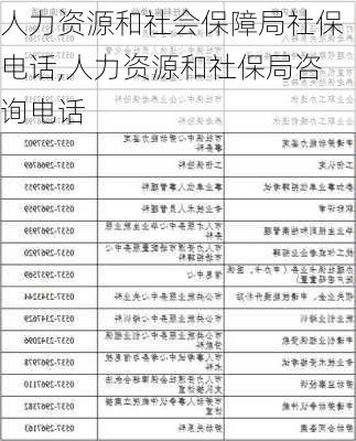 人力资源和社会保障局社保电话,人力资源和社保局咨询电话-第3张图片-呼呼旅行网