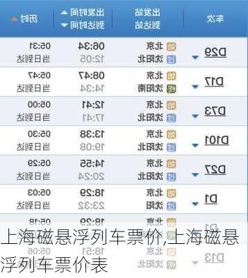 上海磁悬浮列车票价,上海磁悬浮列车票价表-第3张图片-呼呼旅行网