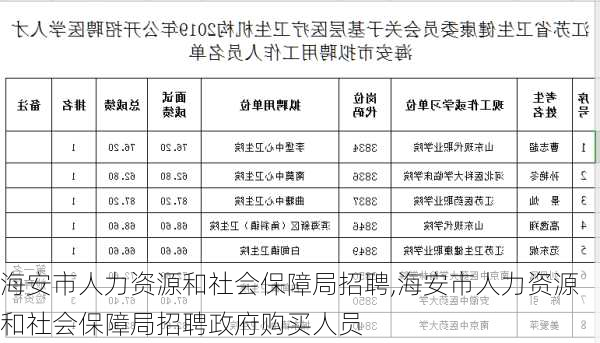 海安市人力资源和社会保障局招聘,海安市人力资源和社会保障局招聘政府购买人员-第3张图片-呼呼旅行网