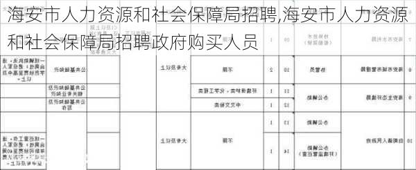 海安市人力资源和社会保障局招聘,海安市人力资源和社会保障局招聘政府购买人员-第2张图片-呼呼旅行网