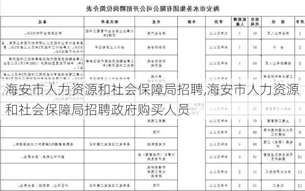 海安市人力资源和社会保障局招聘,海安市人力资源和社会保障局招聘政府购买人员-第1张图片-呼呼旅行网