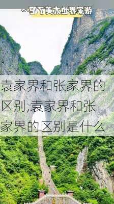 袁家界和张家界的区别,袁家界和张家界的区别是什么-第1张图片-呼呼旅行网