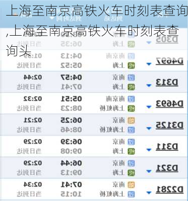 上海至南京高铁火车时刻表查询,上海至南京高铁火车时刻表查询头-第3张图片-呼呼旅行网