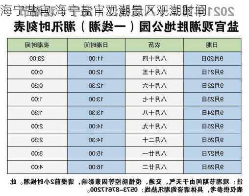 海宁盐官,海宁盐官观潮景区观潮时间-第3张图片-呼呼旅行网