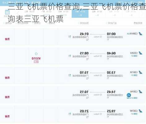 三亚飞机票价格查询,三亚飞机票价格查询表三亚飞机票-第3张图片-呼呼旅行网