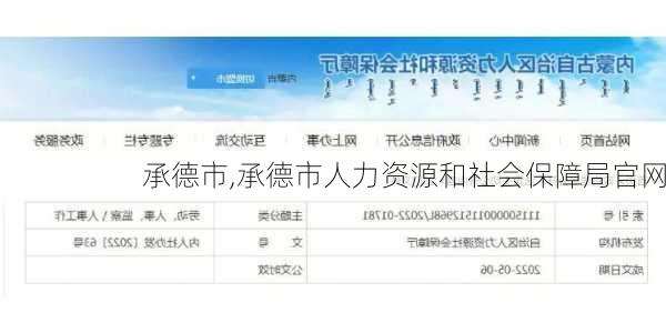 承德市,承德市人力资源和社会保障局官网-第3张图片-呼呼旅行网