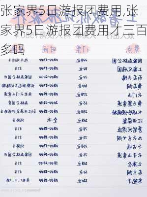 张家界5日游报团费用,张家界5日游报团费用才三百多吗-第1张图片-呼呼旅行网