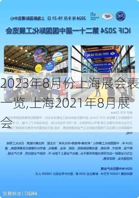 2023年8月份上海展会表一览,上海2021年8月展会-第3张图片-呼呼旅行网