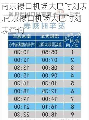 南京禄口机场大巴时刻表,南京禄口机场大巴时刻表查询-第2张图片-呼呼旅行网