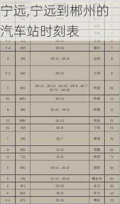 宁远,宁远到郴州的汽车站时刻表-第3张图片-呼呼旅行网