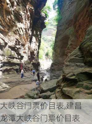 大峡谷门票价目表,建昌龙潭大峡谷门票价目表