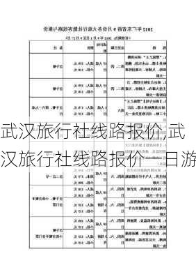 武汉旅行社线路报价,武汉旅行社线路报价一日游-第1张图片-呼呼旅行网