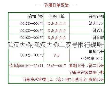 武汉大桥,武汉大桥单双号限行规则-第2张图片-呼呼旅行网