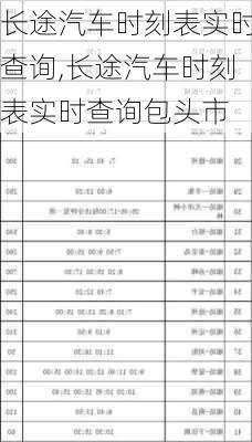 长途汽车时刻表实时查询,长途汽车时刻表实时查询包头市-第3张图片-呼呼旅行网