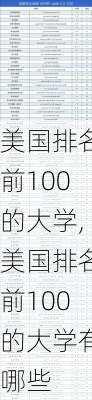 美国排名前100的大学,美国排名前100的大学有哪些-第1张图片-呼呼旅行网