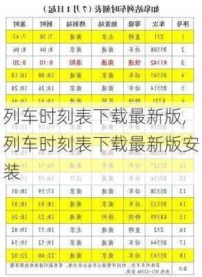 列车时刻表下载最新版,列车时刻表下载最新版安装-第1张图片-呼呼旅行网