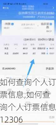 如何查询个人订票信息,如何查询个人订票信息12306-第1张图片-呼呼旅行网