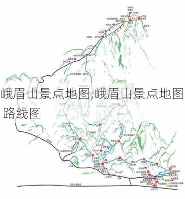 峨眉山景点地图,峨眉山景点地图 路线图-第2张图片-呼呼旅行网