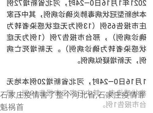 石家庄疫情害了整个河北省,石家庄疫情罪魁祸首-第2张图片-呼呼旅行网