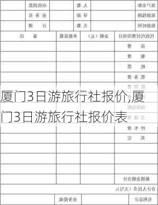 厦门3日游旅行社报价,厦门3日游旅行社报价表-第2张图片-呼呼旅行网