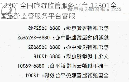 12301全国旅游监管服务平台,12301全国旅游监管服务平台客服-第1张图片-呼呼旅行网