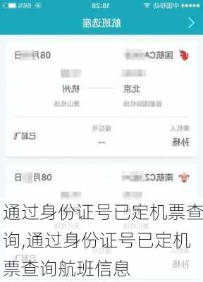 通过身份证号已定机票查询,通过身份证号已定机票查询航班信息-第1张图片-呼呼旅行网
