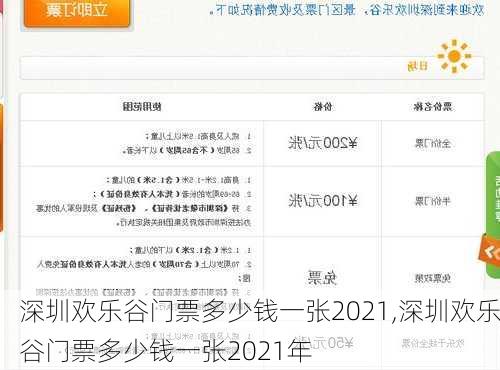 深圳欢乐谷门票多少钱一张2021,深圳欢乐谷门票多少钱一张2021年-第1张图片-呼呼旅行网