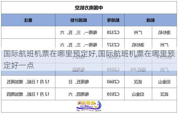 国际航班机票在哪里预定好,国际航班机票在哪里预定好一点-第2张图片-呼呼旅行网