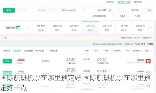 国际航班机票在哪里预定好,国际航班机票在哪里预定好一点-第1张图片-呼呼旅行网